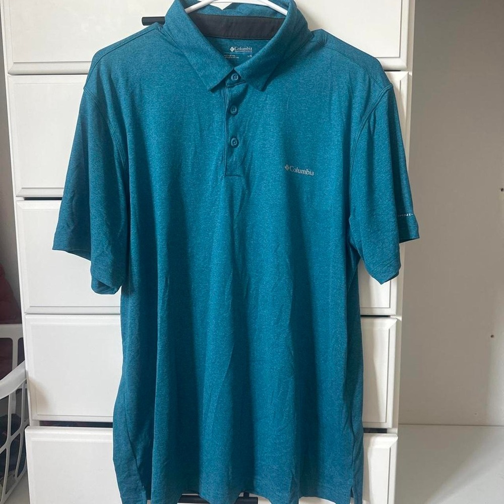 Columbia blue polo shirt